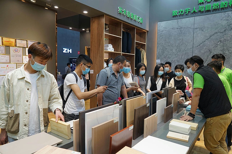 實木齒接板廠家松博宇廣州高定家居展現(xiàn)場